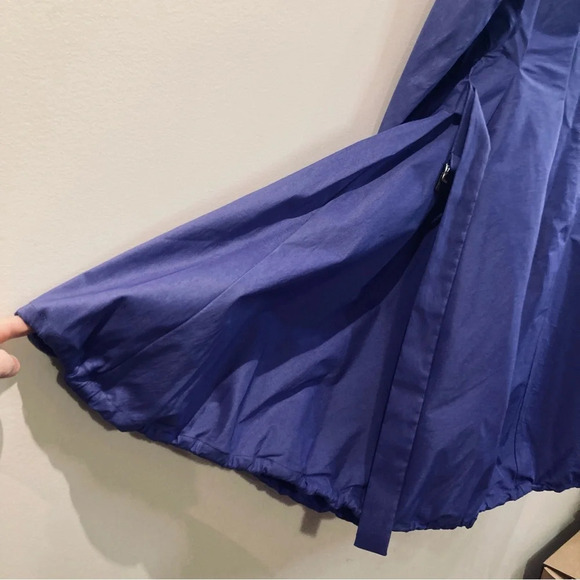 SAMUEL DONG Sz L Bubble Hem Slouchy Neck Drawstring Collar & Waist Trenchcoat - Picture 9 of 12